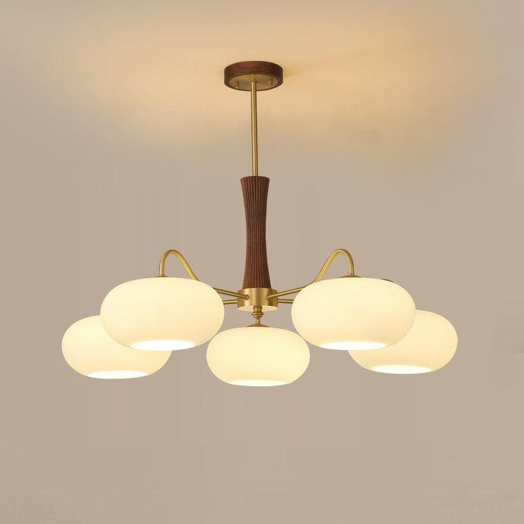 Candy Lustre Kaki en Laiton, Bois et Verre - Neutralighting