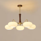 Candy Lustre Kaki en Laiton, Bois et Verre - Neutralighting