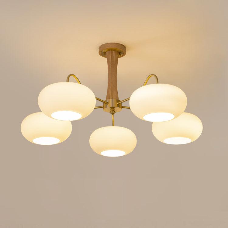 Candy Lustre Kaki en Laiton, Bois et Verre - Neutralighting