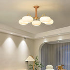 Lustra Chandelier en Laiton et Bois Kaki - Neutralighting