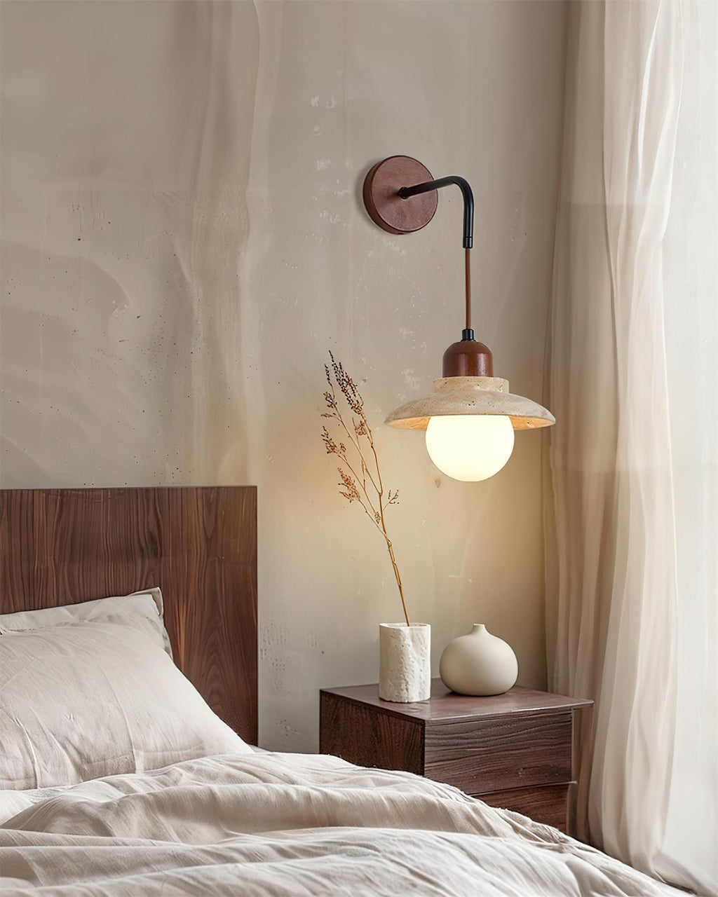 Ritta Applique Murale Sculpturale Travertin - Neutralighting