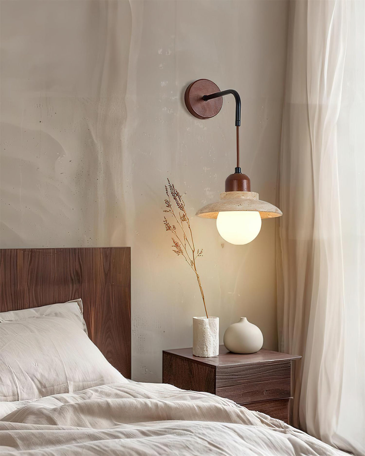 Ritta Applique Murale Sculpturale Travertin - Neutralighting