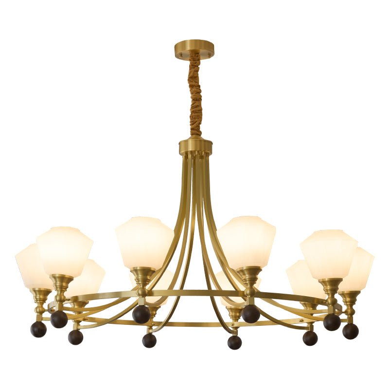 Nyraeyra Lustre Nordique Haut de Gamme en Laiton et Bois - Neutralighting