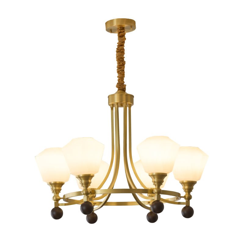 Nyraeyra Lustre Nordique Haut de Gamme en Laiton et Bois - Neutralighting