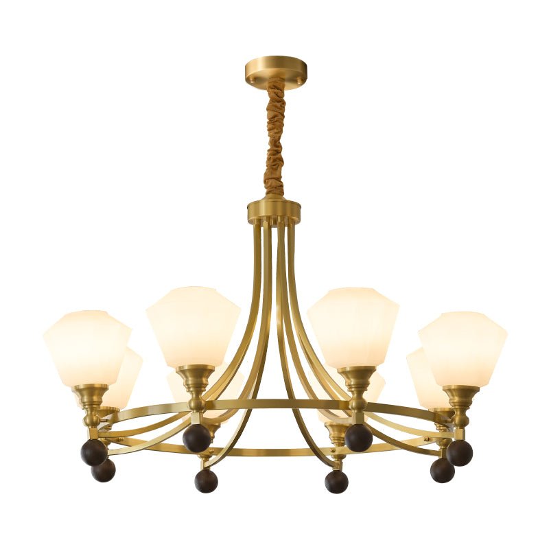 Nyraeyra Lustre Nordique Haut de Gamme en Laiton et Bois - Neutralighting