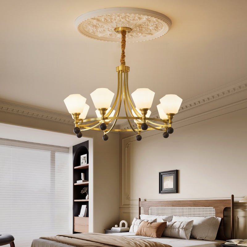 Nyraeyra Lustre Nordique Haut de Gamme en Laiton et Bois - Neutralighting