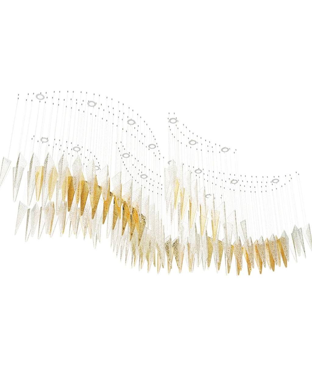 Nyvinia Verre Plume Forme Lustre - Neutralighting