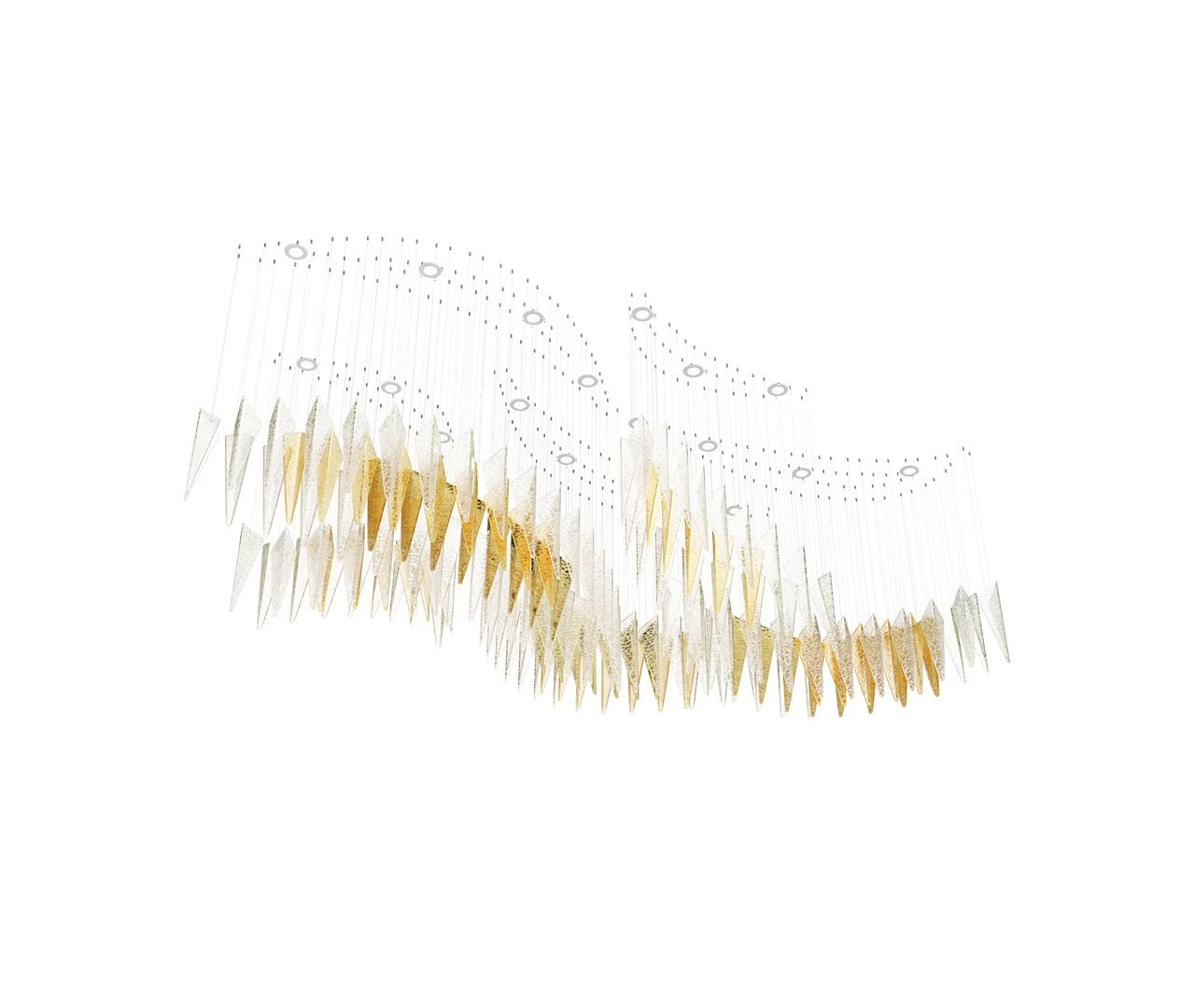 Nyvinia Verre Plume Forme Lustre - Neutralighting