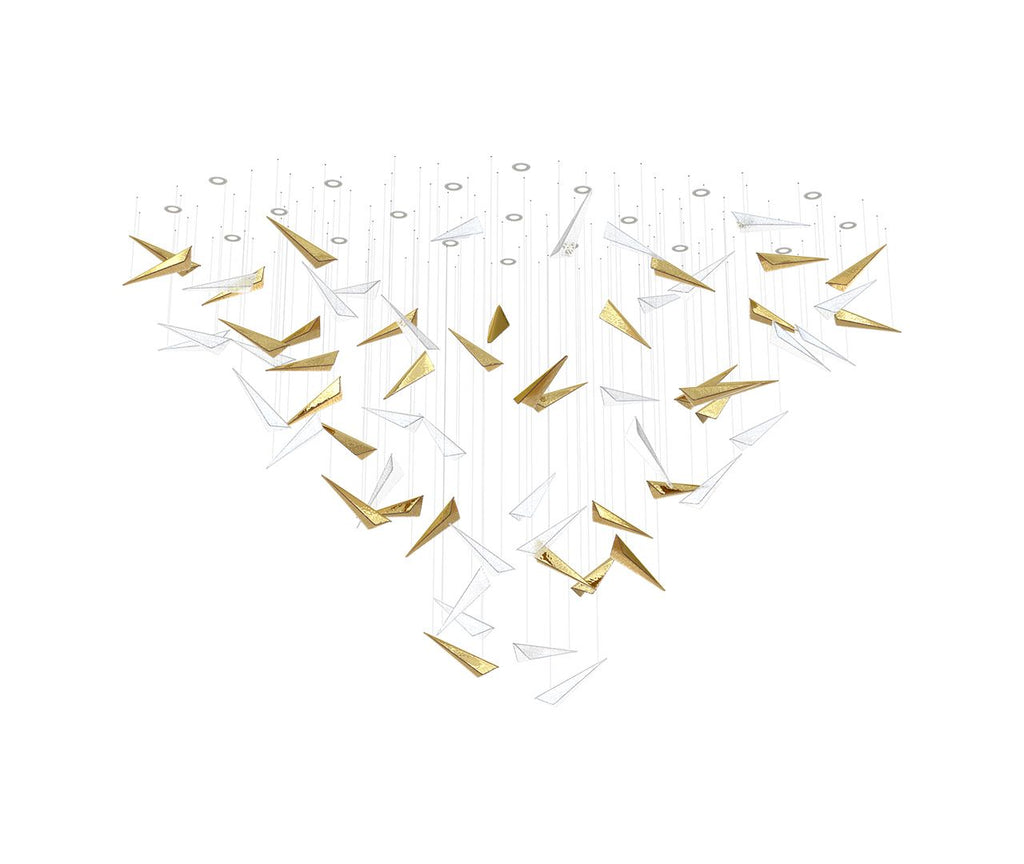 Nyvinia Verre Plume Forme Lustre - Neutralighting