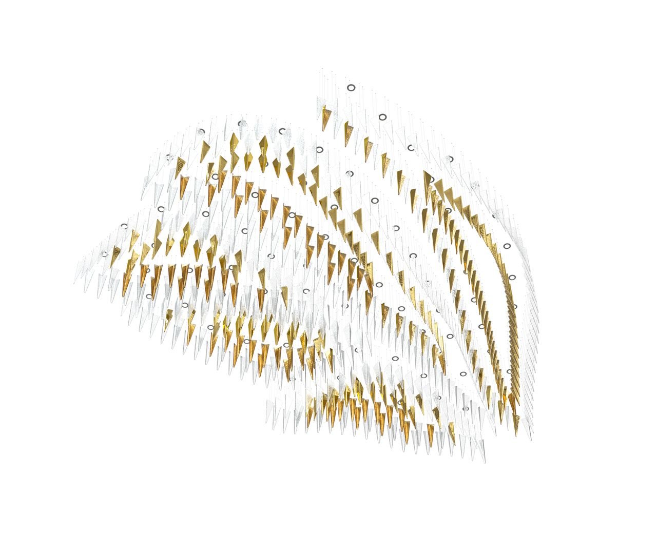 Nyvinia Verre Plume Forme Lustre - Neutralighting