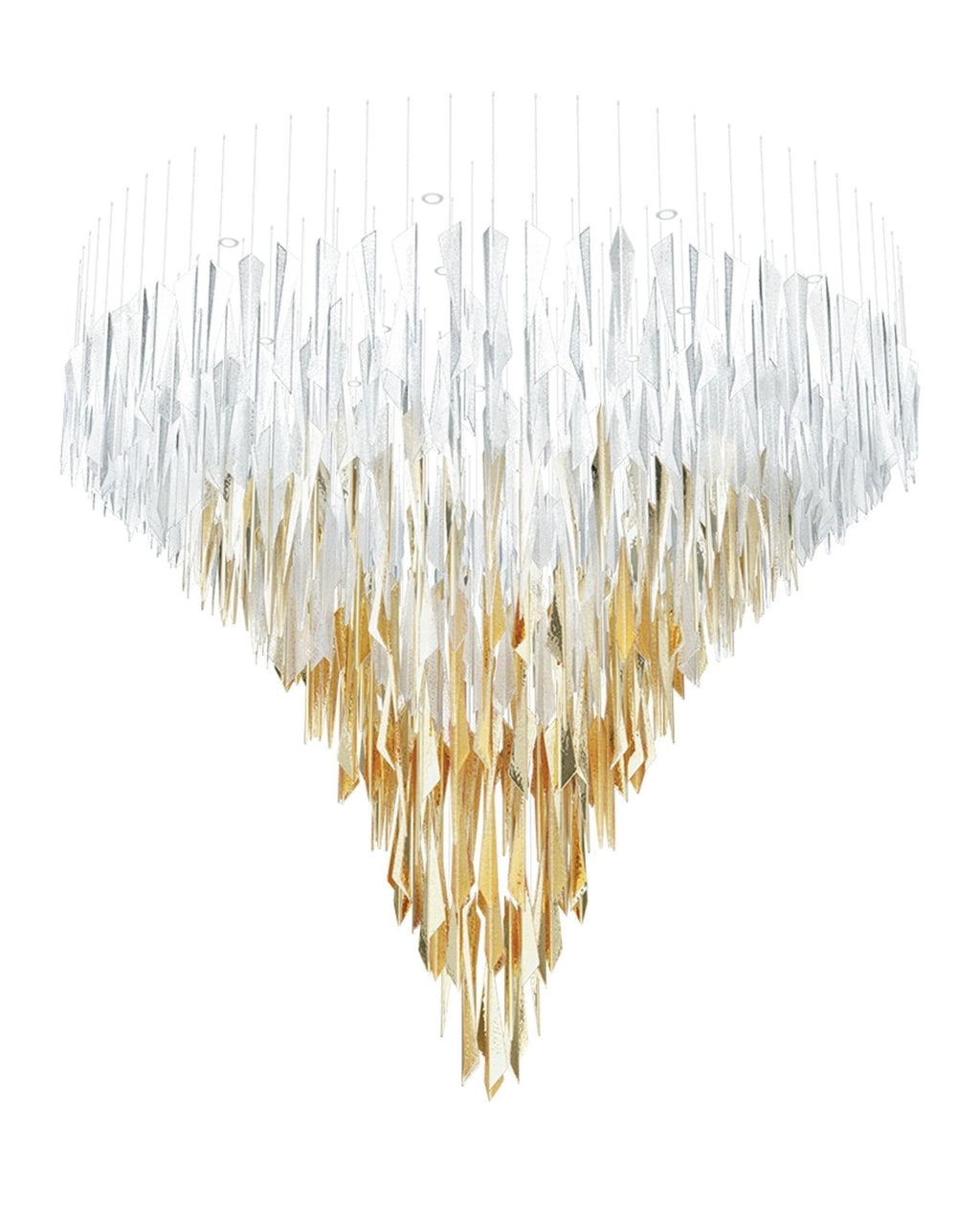 Nyvinia Verre Plume Forme Lustre - Neutralighting