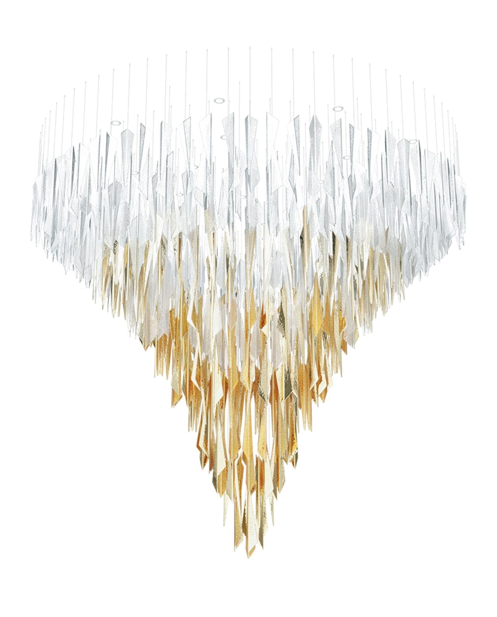 Nyvinia Verre Plume Forme Lustre - Neutralighting