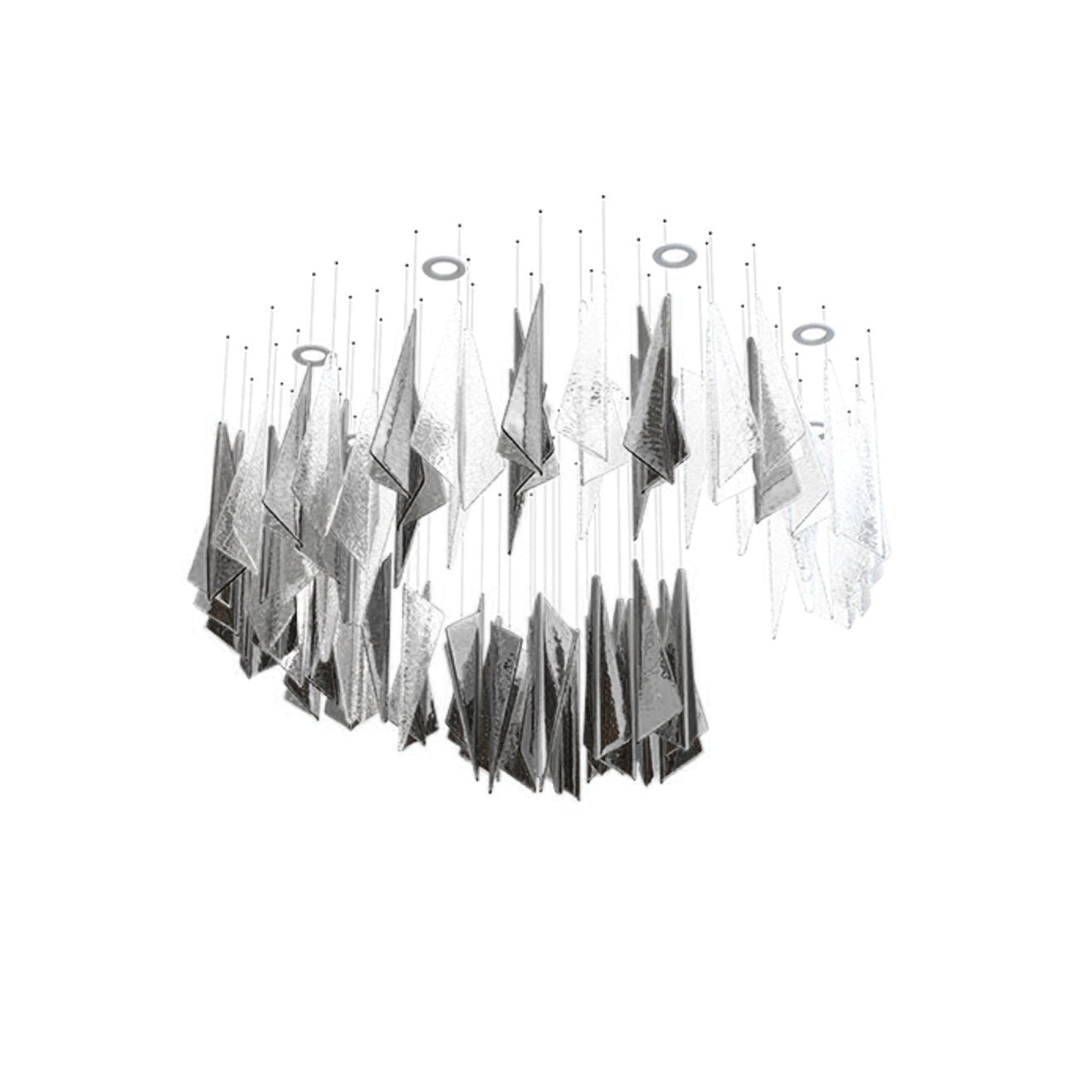 Nyvinia Verre Plume Forme Lustre - Neutralighting
