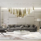 Nyvinia Verre Plume Forme Lustre - Neutralighting