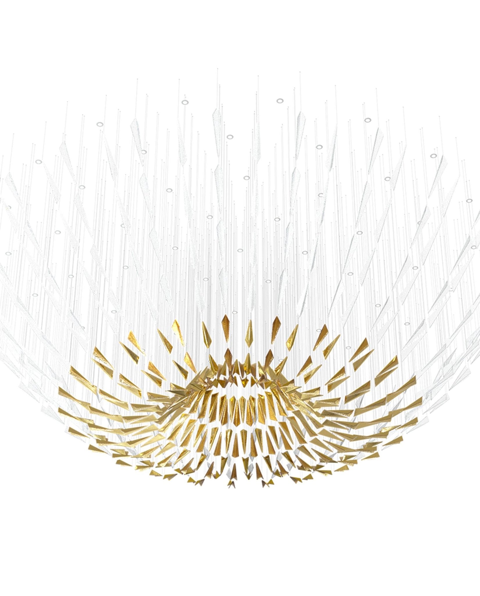 Nyvinia Verre Plume Forme Lustre - Neutralighting