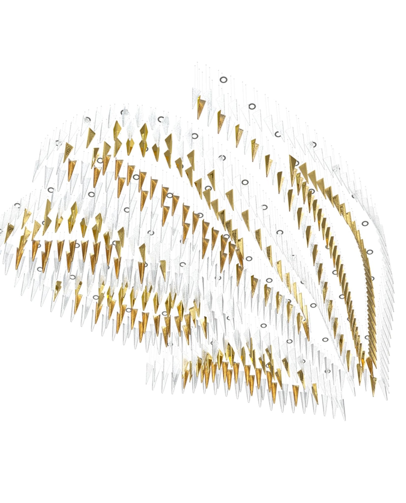 Nyvinia Verre Plume Forme Lustre - Neutralighting