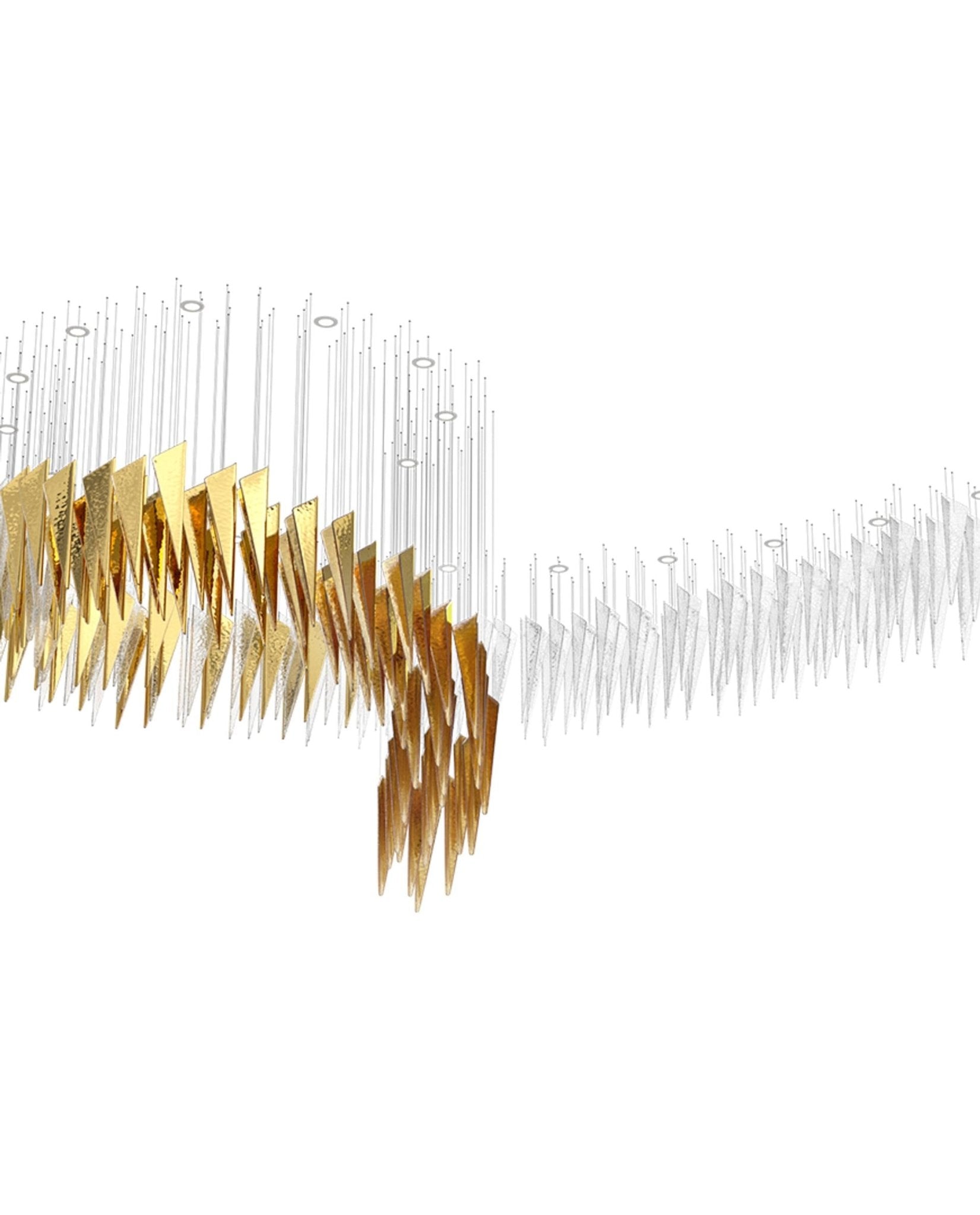 Nyvinia Verre Plume Forme Lustre - Neutralighting