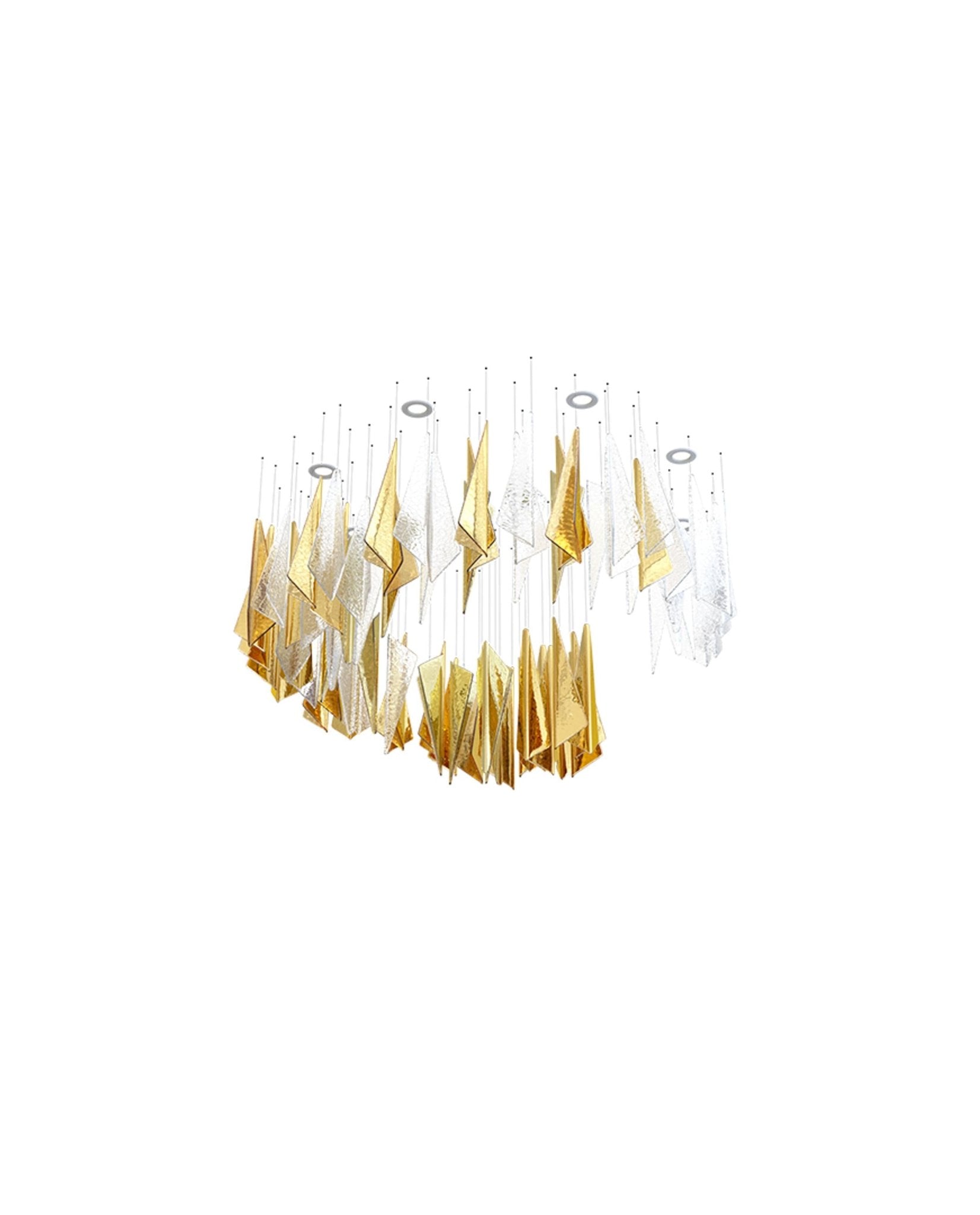 Nyvinia Verre Plume Forme Lustre - Neutralighting