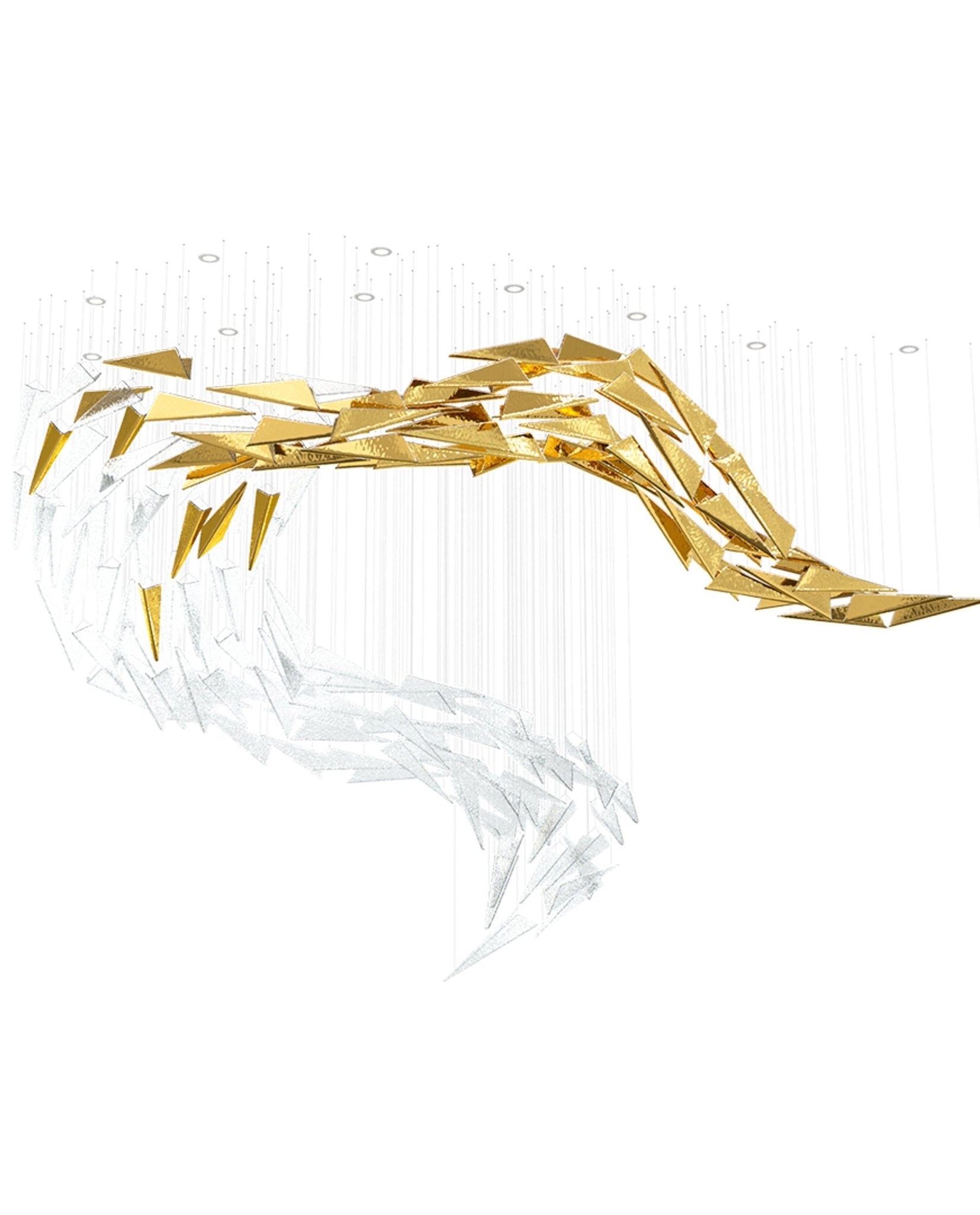 Nyvinia Verre Plume Forme Lustre - Neutralighting