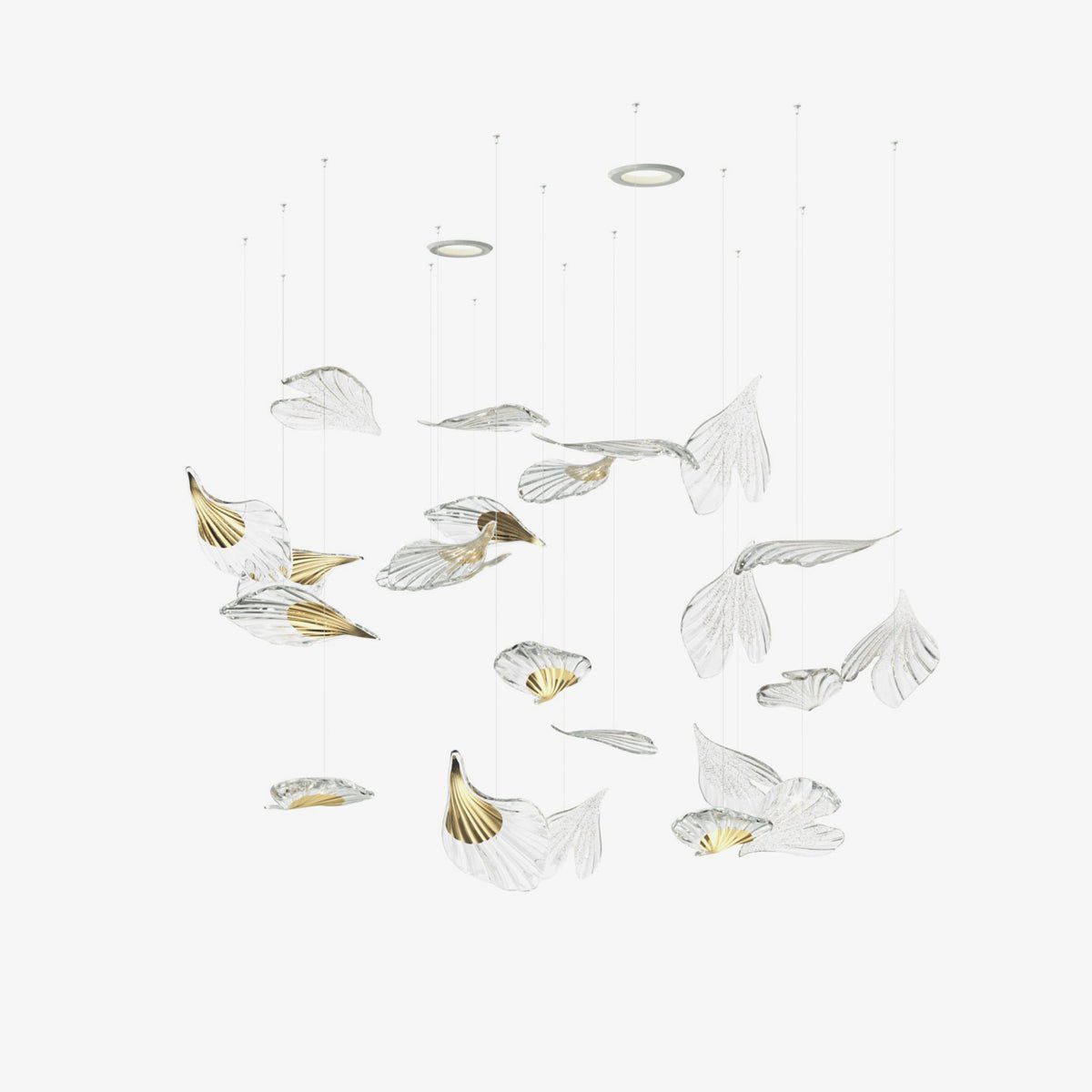 Asorus Artistique Feuille Forme Lustre - Neutralighting