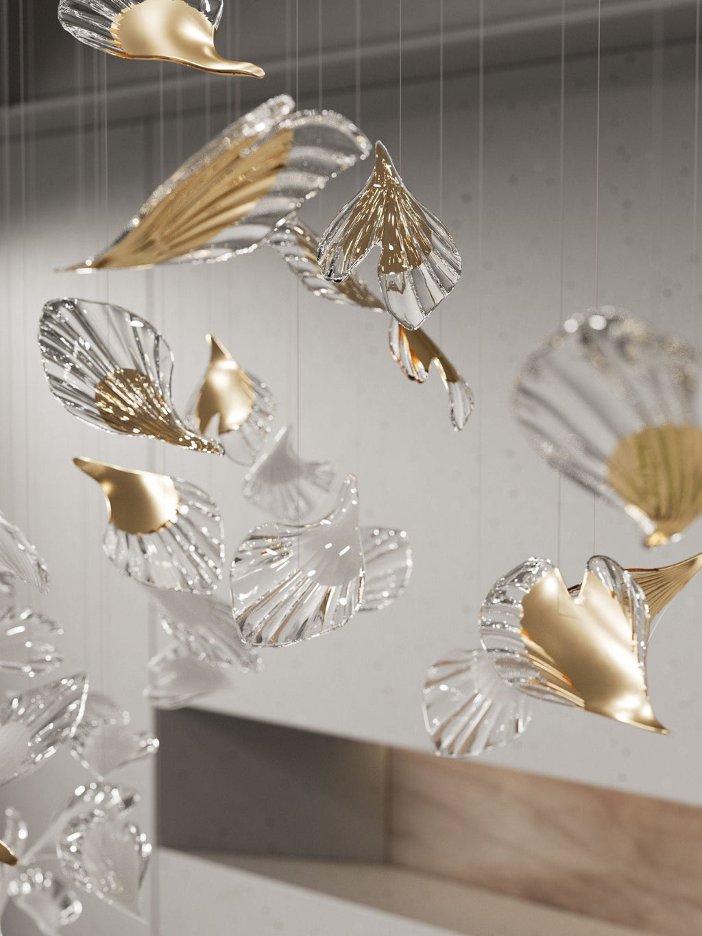 Asorus Artistique Feuille Forme Lustre - Neutralighting