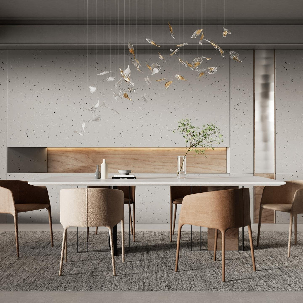 Asorus Artistique Feuille Forme Lustre - Neutralighting
