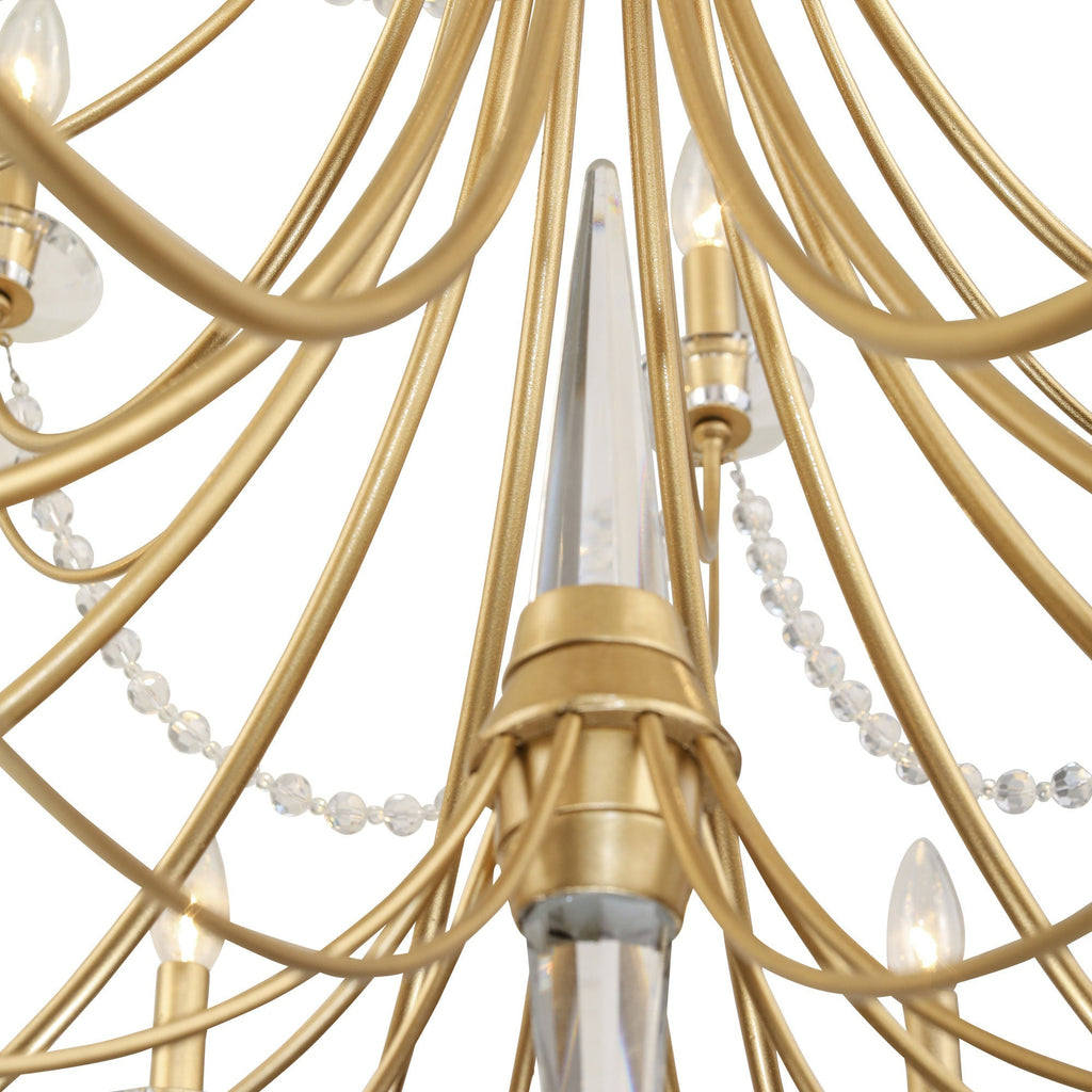 Purelux Postmodern Luxe Laiton Métal Cristal Lustre - Neutralighting