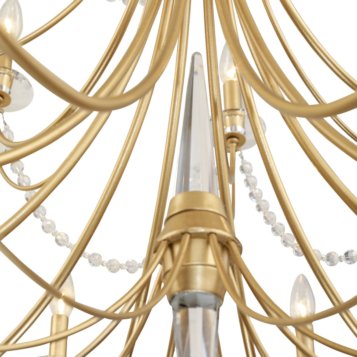 Purelux Postmodern Luxe Laiton Métal Cristal Lustre - Neutralighting
