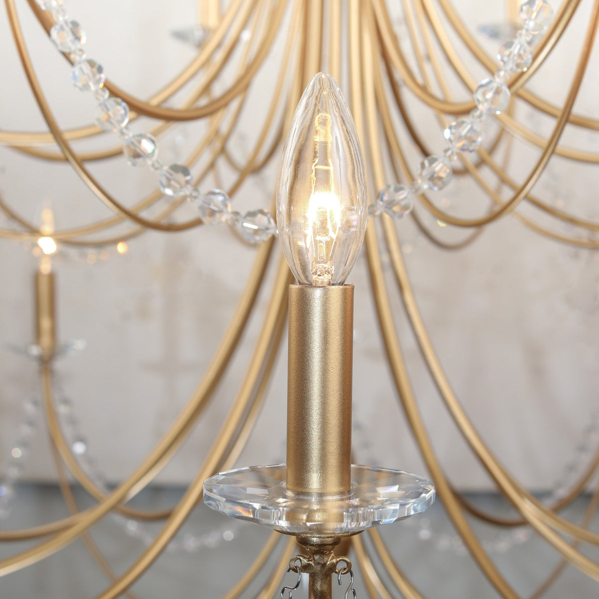 Purelux Postmodern Luxe Laiton Métal Cristal Lustre - Neutralighting