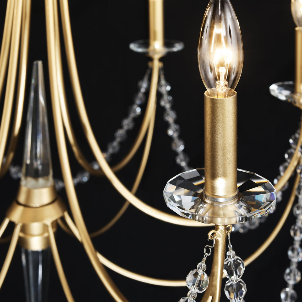 Purelux Postmodern Luxe Laiton Métal Cristal Lustre - Neutralighting