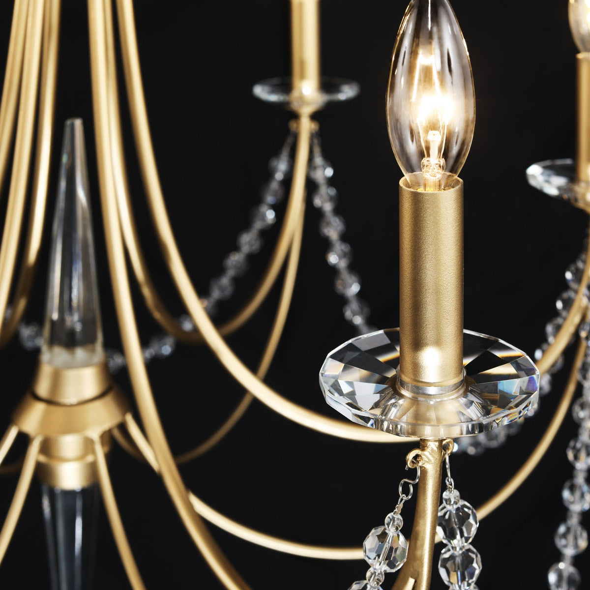 Purelux Postmodern Luxe Laiton Métal Cristal Lustre - Neutralighting