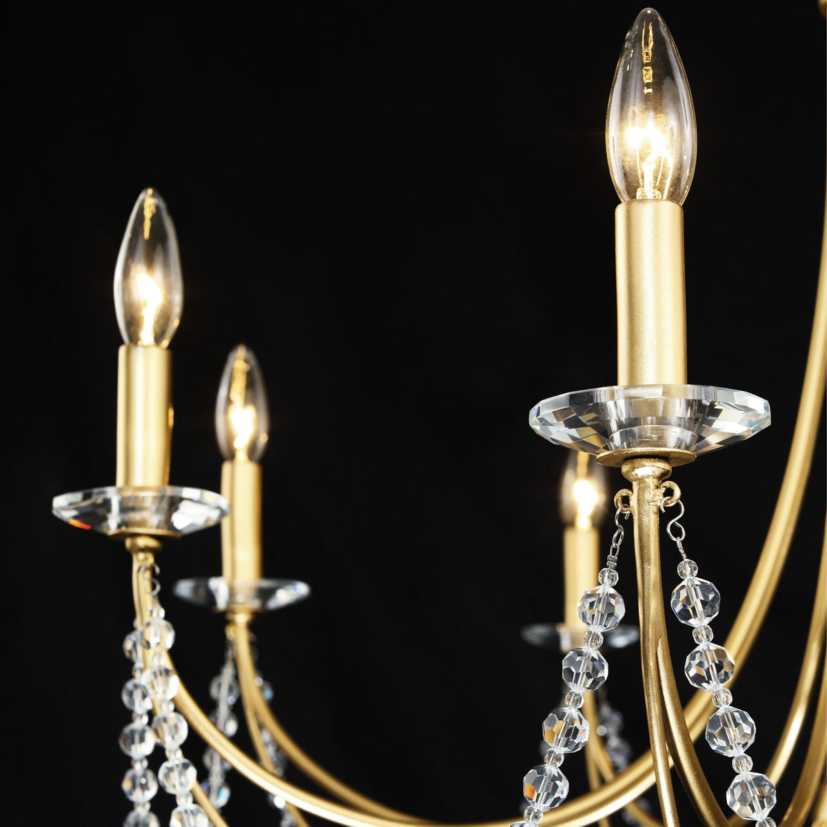 Purelux Postmodern Luxe Laiton Métal Cristal Lustre - Neutralighting