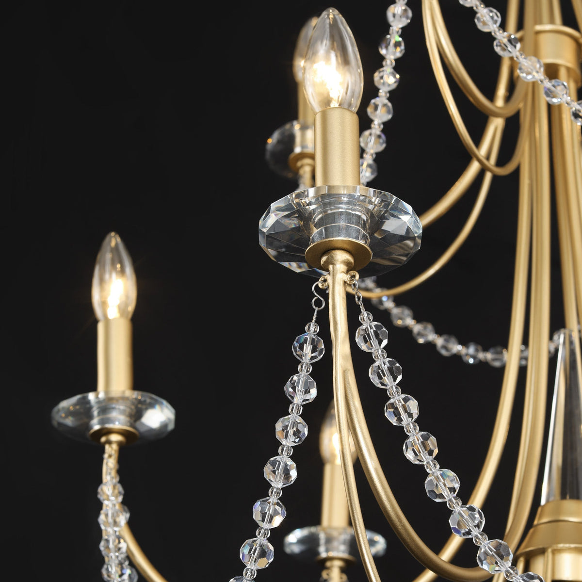 Purelux Postmodern Luxe Laiton Métal Cristal Lustre - Neutralighting