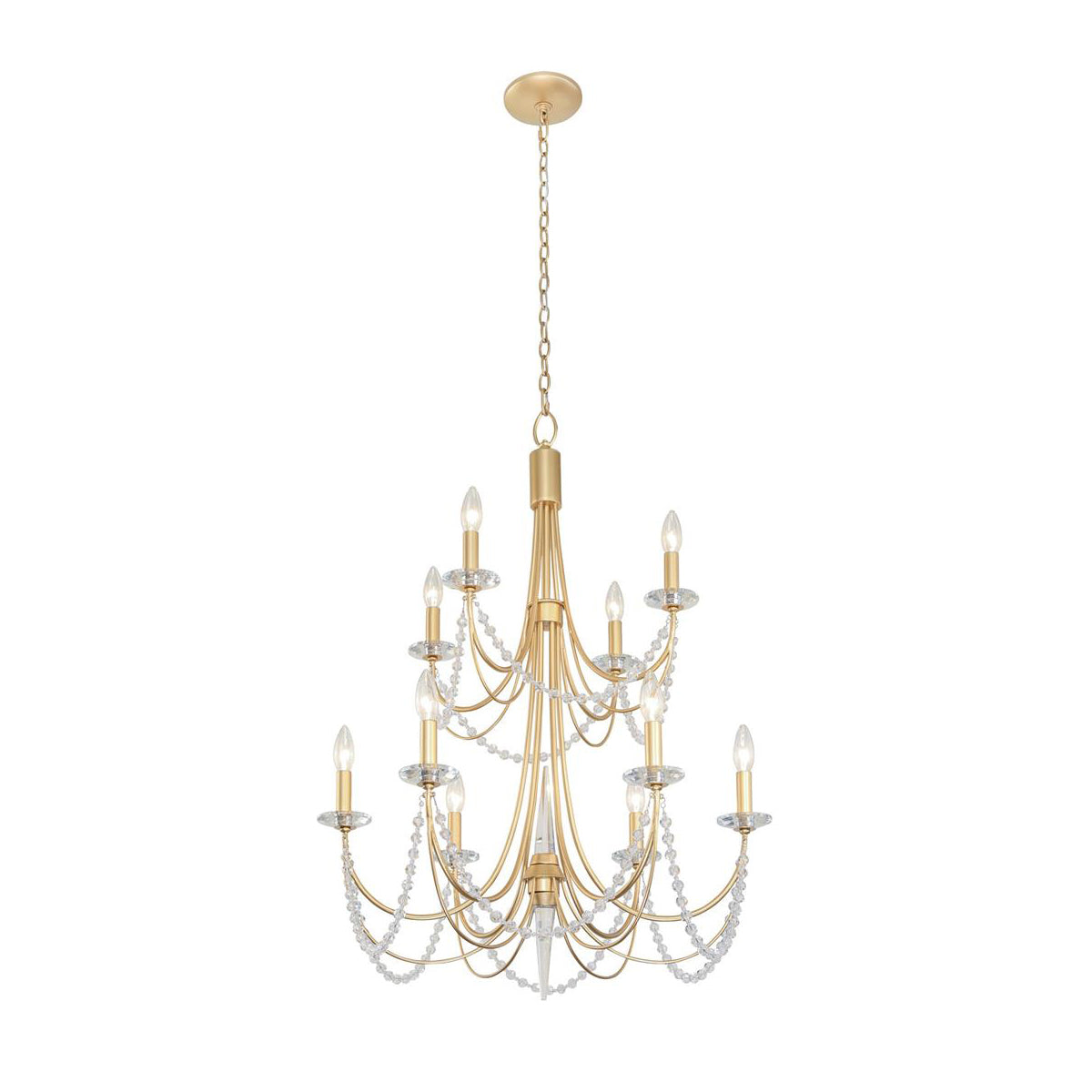 Purelux Postmodern Luxe Laiton Métal Cristal Lustre - Neutralighting