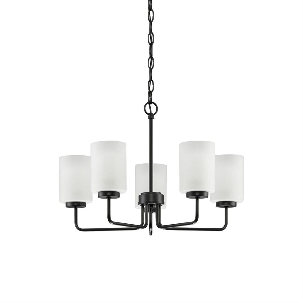 Neva Lustre Métal Noir Verre Minimaliste Moderne - Neutralighting