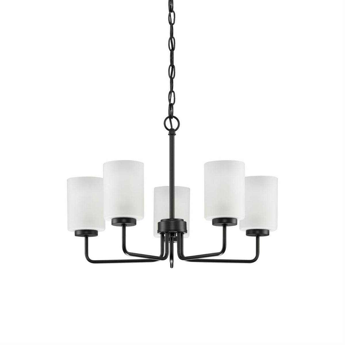 Neva Lustre Métal Noir Verre Minimaliste Moderne - Neutralighting