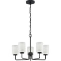 Neva Lustre Métal Noir Verre Minimaliste Moderne - Neutralighting