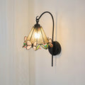 Tiffany Applique Murale Abat-jour en Verre Papillon Rose Jaune Art - Neutralighting