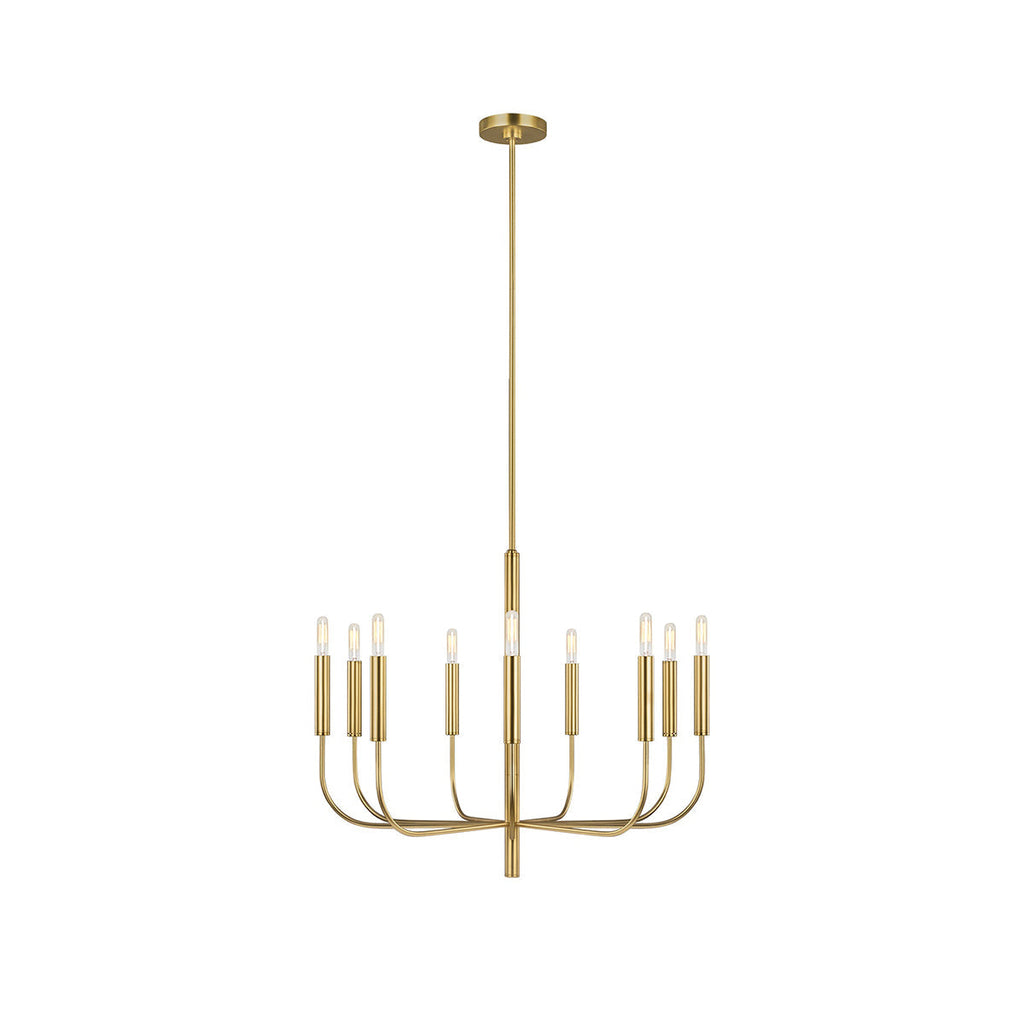 Olcarel Lustre Industriel Vintage En Métal Et Laiton - Neutralighting