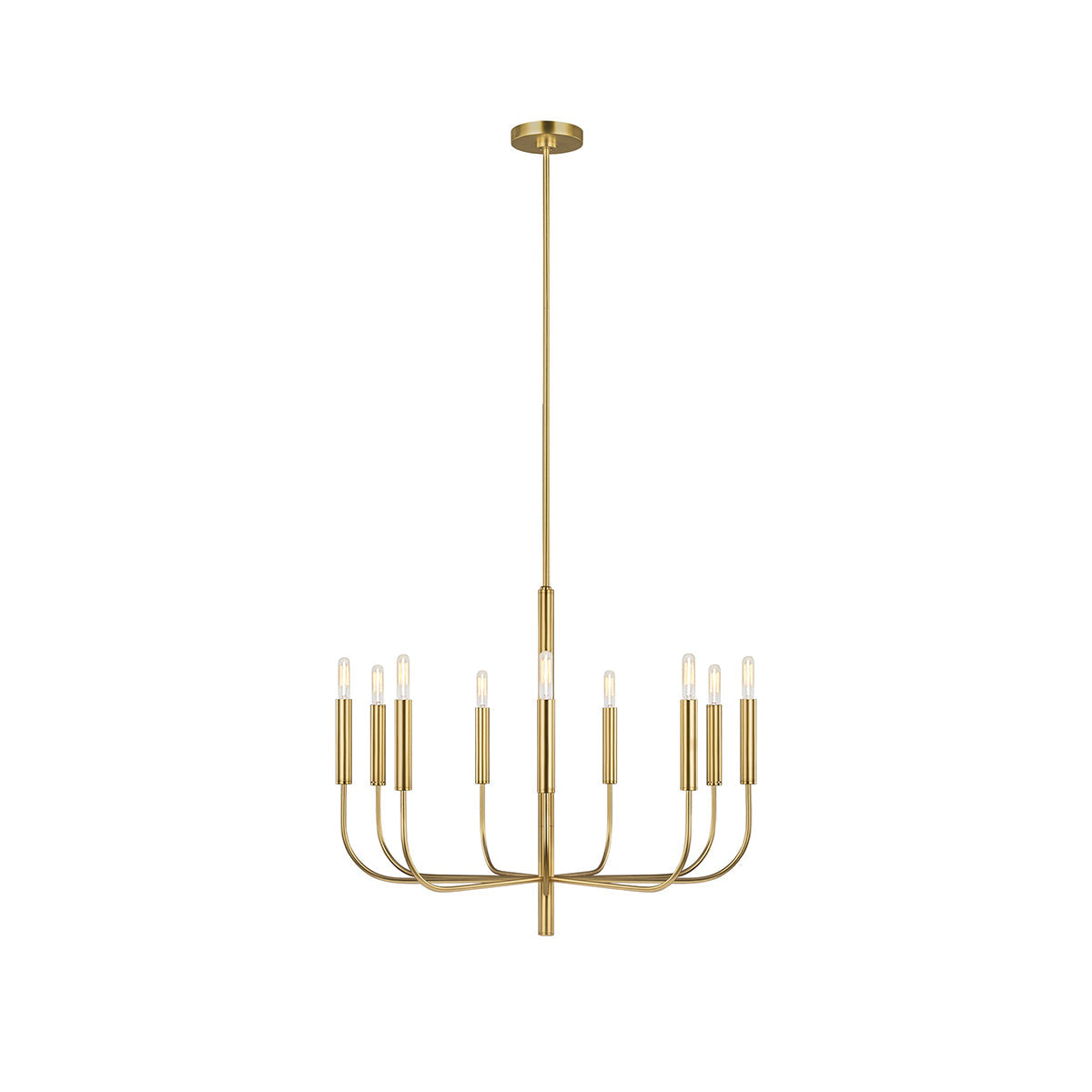 Olcarel Lustre Industriel Vintage En Métal Et Laiton - Neutralighting