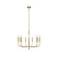 Olcarel Lustre Industriel Vintage En Métal Et Laiton - Neutralighting