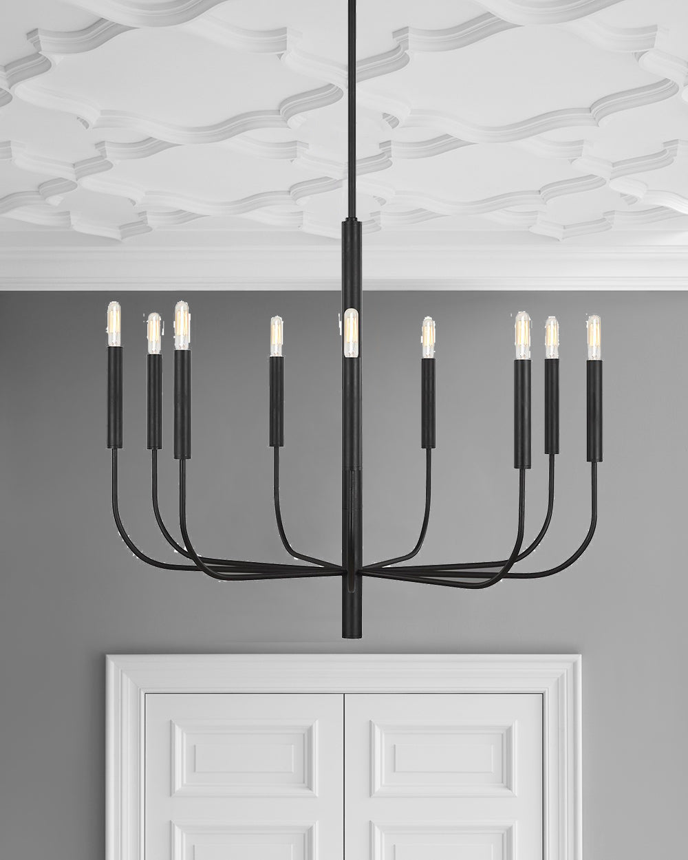 Olcarel Lustre Industriel Vintage En Métal Et Laiton - Neutralighting