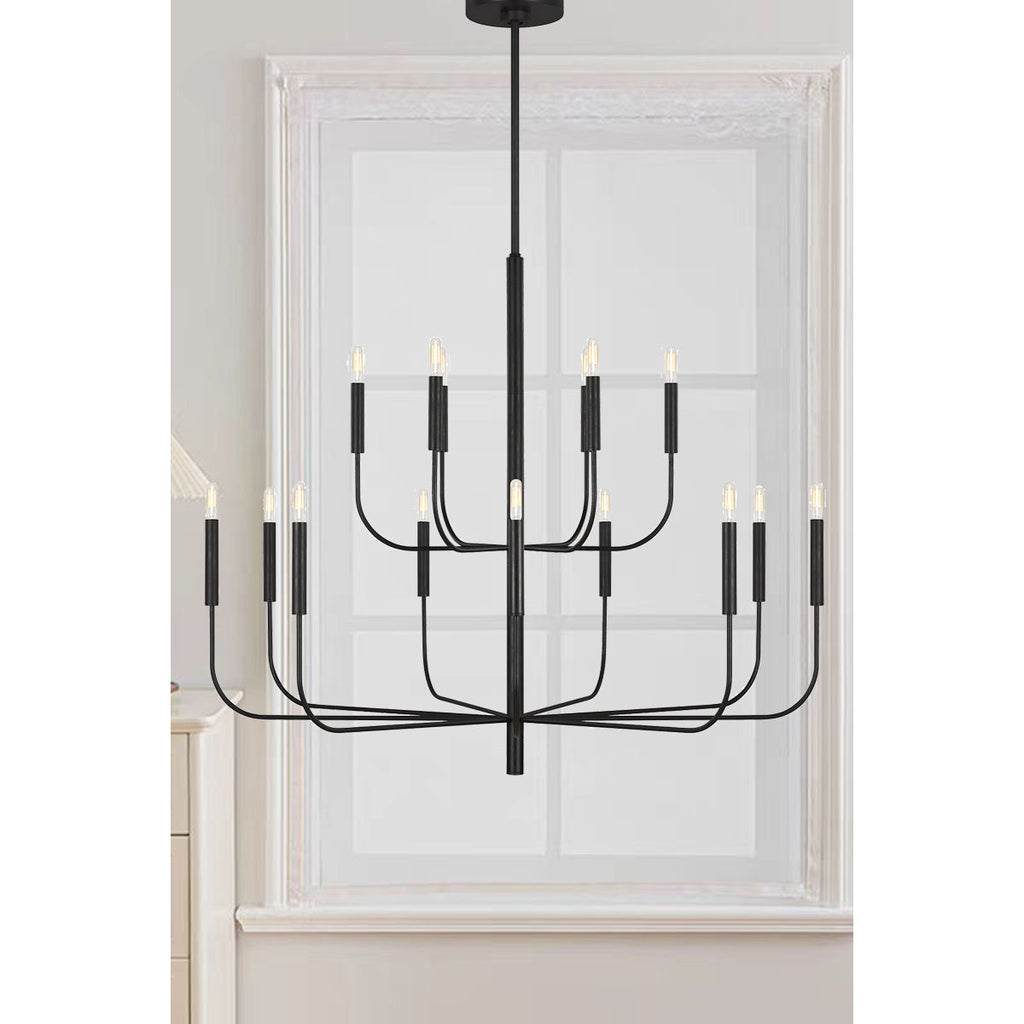 Olcarel Lustre Industriel Vintage En Métal Et Laiton - Neutralighting