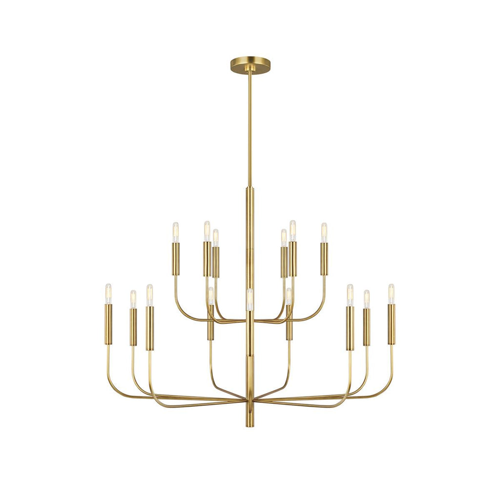 Olcarel Lustre Industriel Vintage En Métal Et Laiton - Neutralighting