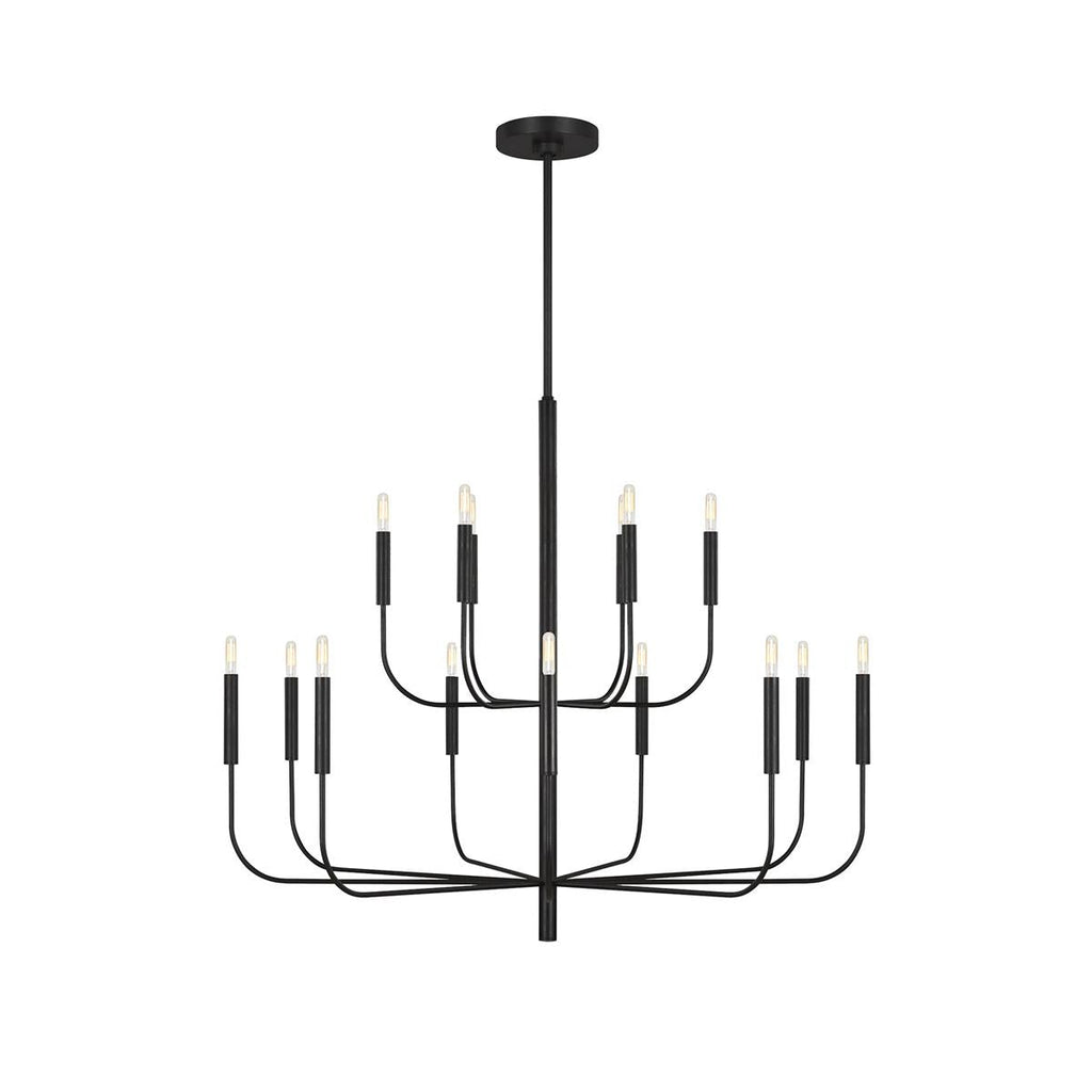 Olcarel Lustre Industriel Vintage En Métal Et Laiton - Neutralighting