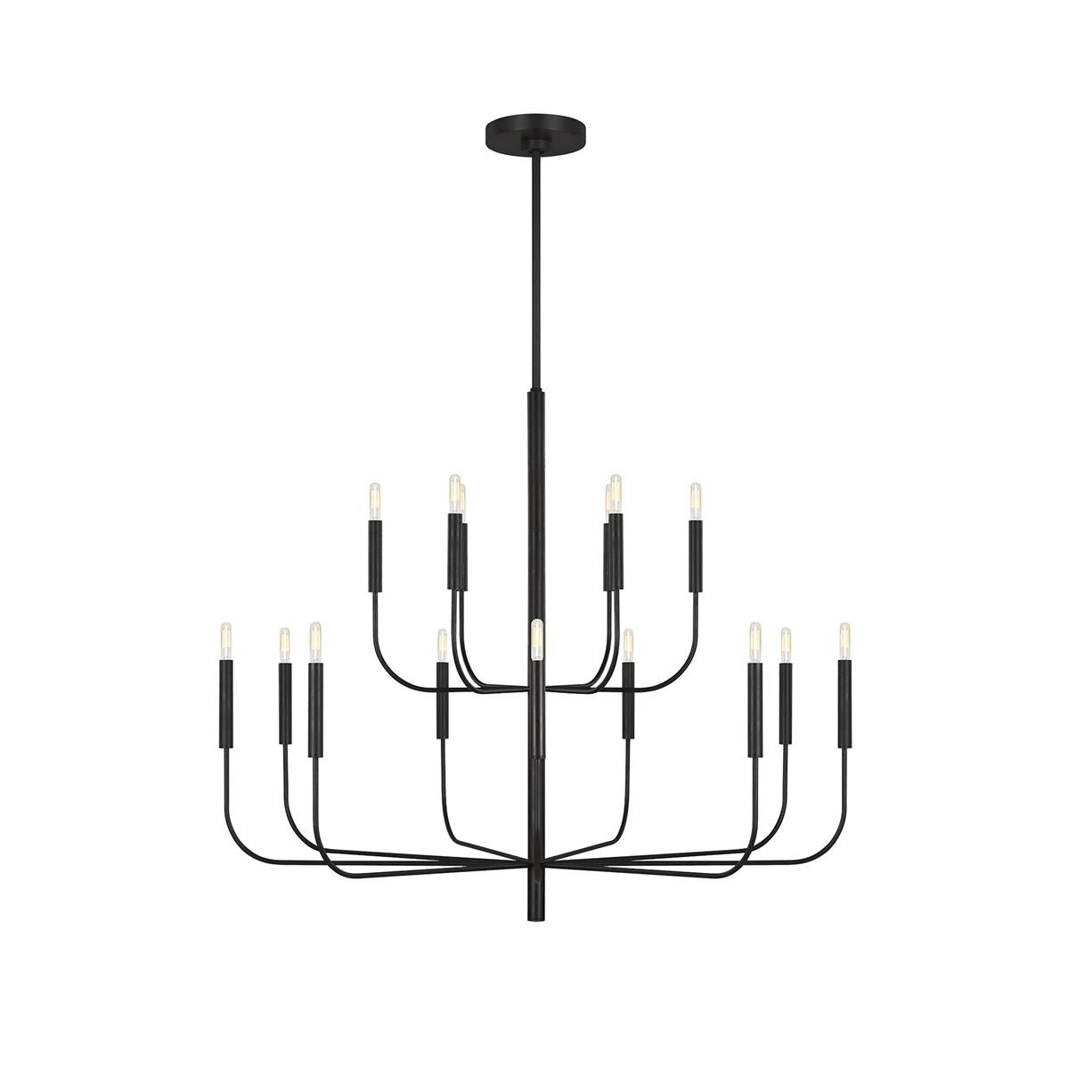 Olcarel Lustre Industriel Vintage En Métal Et Laiton - Neutralighting