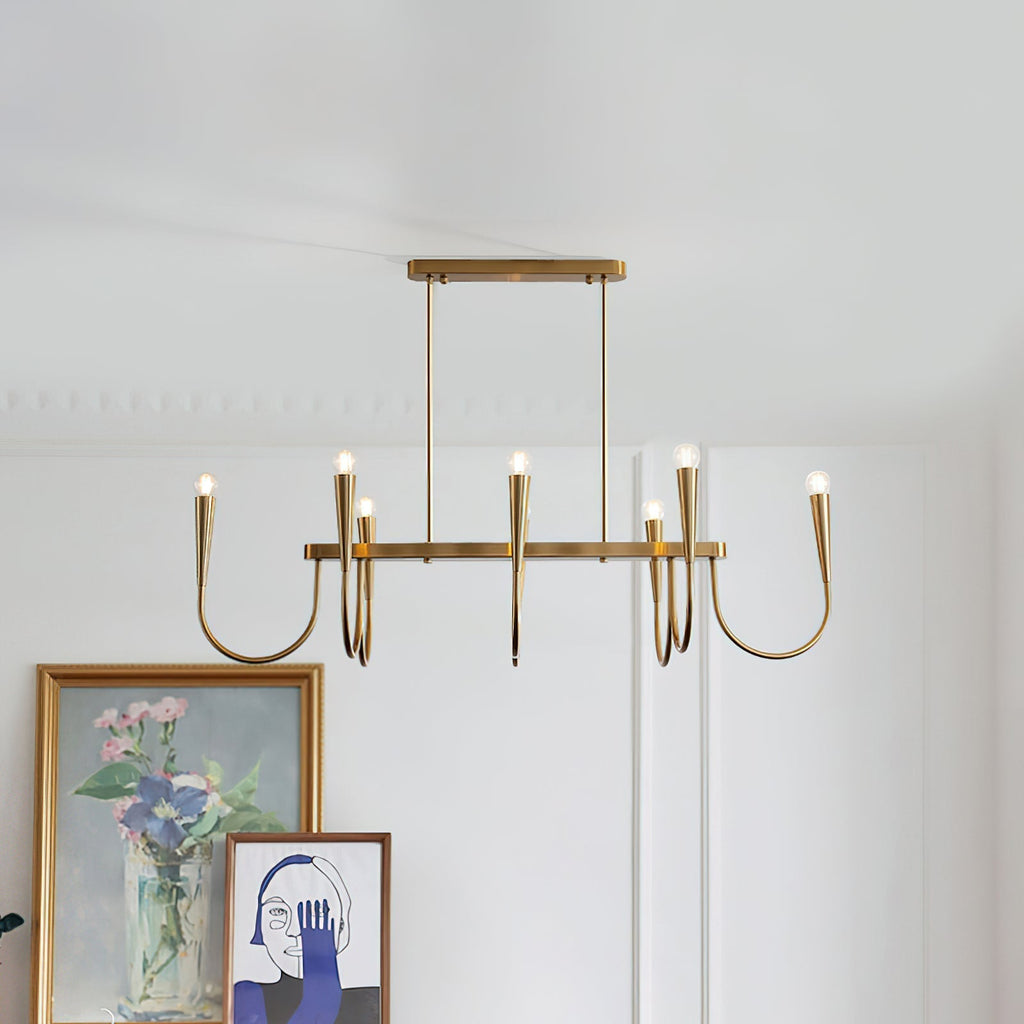 Fluide Lustre Linéaire Métal Laiton Minimaliste Moderne - Neutralighting