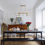 Fluide Lustre Linéaire Métal Laiton Minimaliste Moderne - Neutralighting