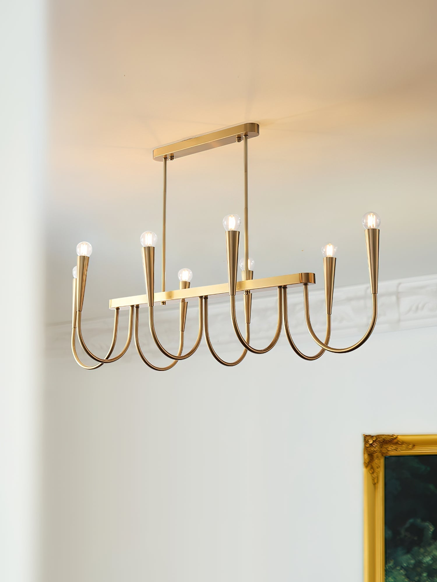Fluide Lustre Linéaire Métal Laiton Minimaliste Moderne - Neutralighting