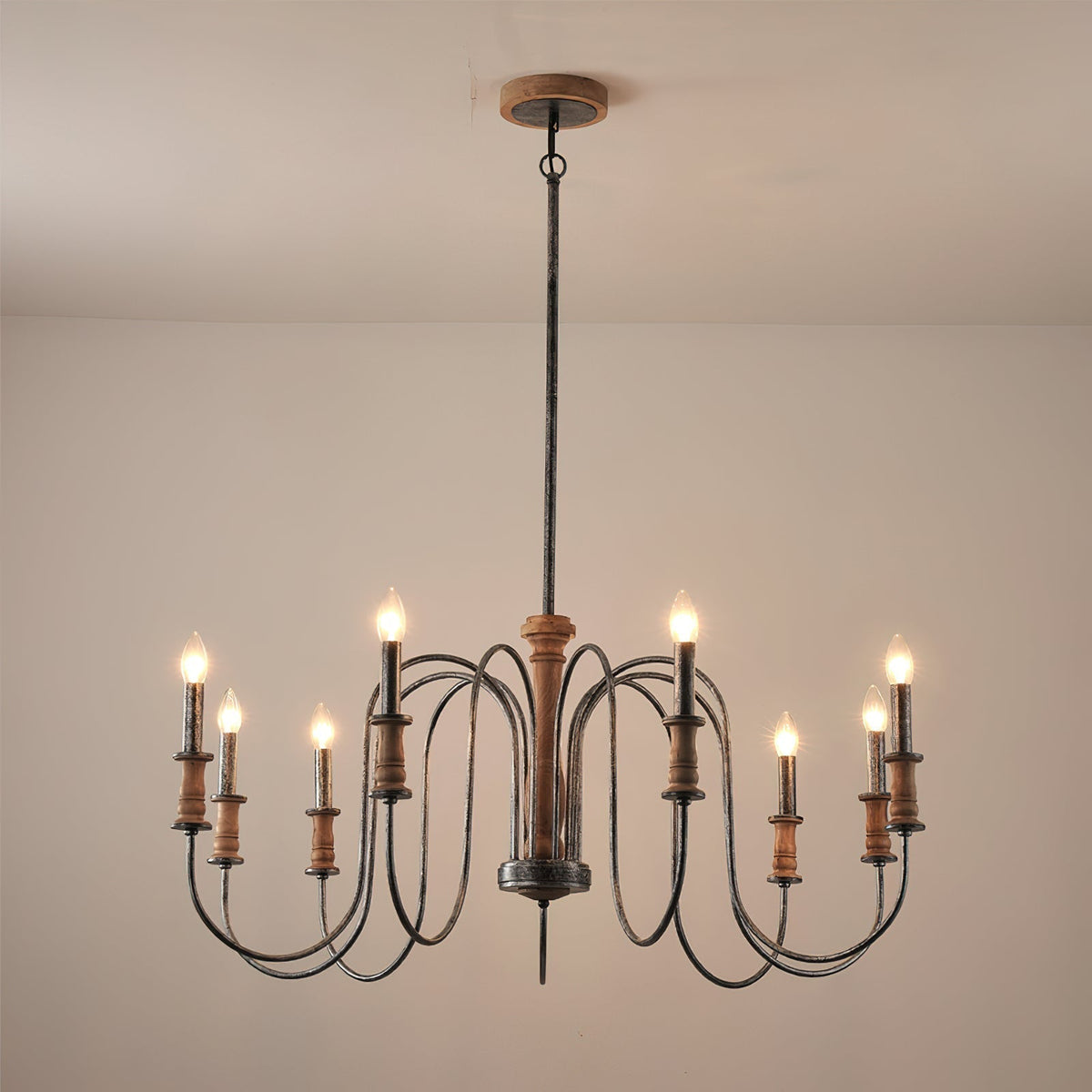 Volo Lustre Métal Bois Luxe Postmoderne - Neutralighting